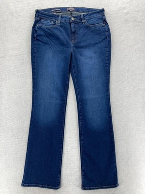NYDJ Barbara Bootcut Jeans Womens 10 Blue Dark Wash Denim Lift Tuck Stretch - Image 1 of 4