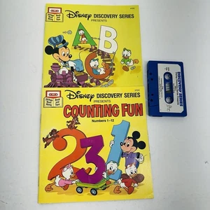 DISNEY Discovery Series Read Along and Songs Books & Cassette Counting Fun / ABC - Bild 1 von 7