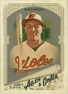 2018 TOPPS ALLEN AND GINTER ARGENTO LUCIDO #164 MANNY MACHADO - Foto 1 di 2