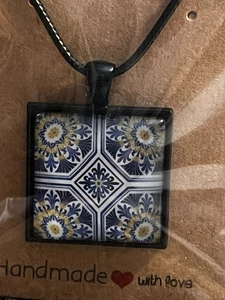Nuevo Colgante Hecho a Mano Portugués Portugal Diseño Azulejo - Imagen 1 de 5