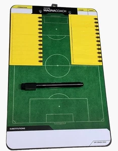 Skilz Soccer Coaches Two Sided Board Dry Erase Board 9" x 15" With Clip - Picture 1 of 7