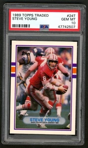 1989 Topps Traded Steve Young #24T PSA 10 GEM MINT HOF 💎 - Picture 1 of 2