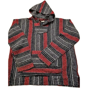 De Colección Canyon Creek Baja Poncho Mexicano Pullover Sudadera con Capucha Talla XXLMulticolor Rojo - Imagen 1 de 3