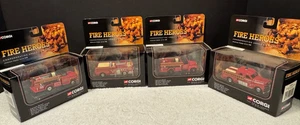 Corgi Fire Heroes Lot of 4 Ford Pumper Trucks New in Box x4 - Picture 1 of 7
