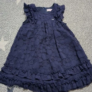 Mezzo Piano Navy Dress H 110cm Childrens Clothing - Picture 1 of 4