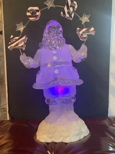 "Escultura de hielo de Navidad Noel Santa 21"" ilumina patrimonio usada en excelente estado" - Imagen 1 de 6