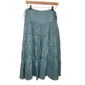 Falda de seda Sundance talla 8 en azul ligera en capas totalmente forrada - Imagen 1 de 10