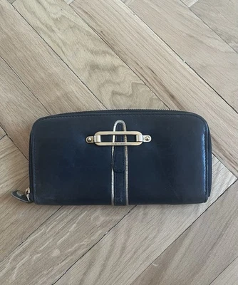 Cartera De Cuero Jimmy Choi Negro Original - Imagen 1 de 4