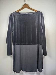 J Jill Wherever Samt Tunika Top Größe Large Whimsigoth Witchy Fairy Goth durchsichtig - Bild 1 von 7