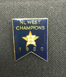 MLB Houston Astros 1980 NL West Champions Enamel Hat Pin Baseball Commemorative - Picture 1 of 4