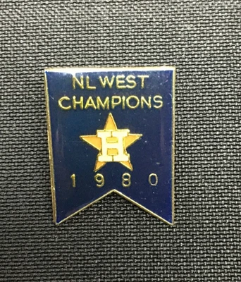 MLB Houston Astros 1980 NL West Champions Enamel Hat Pin Baseball Commemorative - Image 1 of 4