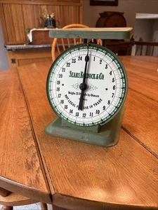 Vintage ANTIK Modell 1906 Sears Rehbock & Co. Küchenwaage - Grün - Bild 1 von 7