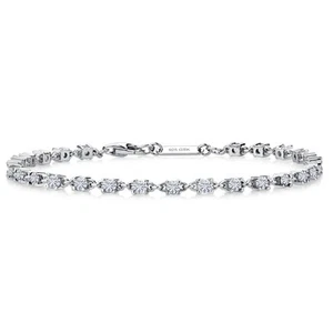 925 Sterling Silver White Moissanite Tennis Bracelet For Women (1.76 Cttw, - Picture 1 of 6