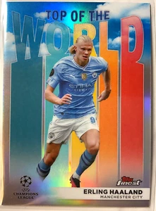 2023-24 Topps Finest UEFA Erling Haaland Top Of The World TW-3 - Picture 1 of 2