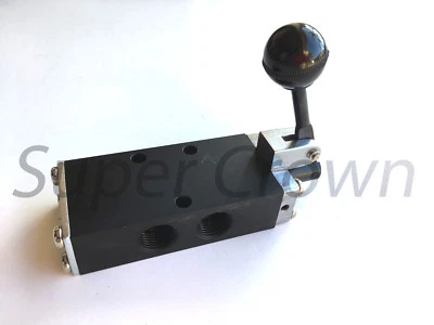 Pneumatic Hand Lever Valve 5 Port 3 Position Toggle Manual Contol SH-410-03-31 N - Image 1 of 4