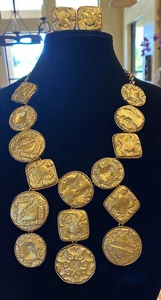 JUEGO DE COLLAR Y PENDIENTES DE PASARELA VINTAGE KENNETH JAY LANE - Imagen 1 de 8