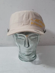 Cappello beige Don Ed Hardy di Christian Audigier scatola pillole bulldog collare a punta - Foto 1 di 10