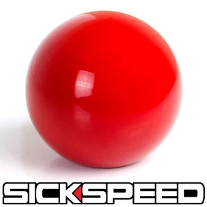 RED GUMBALL SHIFT KNOB FOR MANUAL SHORT THROW GEAR SHIFTER 12X1.75 S21 - Picture 1 of 1