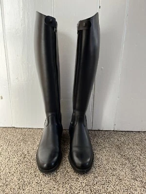 Preciosas Botas Altas Francesas 7.5 Estrechas Cortas NS Doma Vestido Cremallera Dover Montar Foto 1 de 4