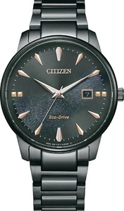 Citizen Eco-Drive Galaxy Black Dial Sapphire Men's Watch BM7595-89E - Picture 1 of 5