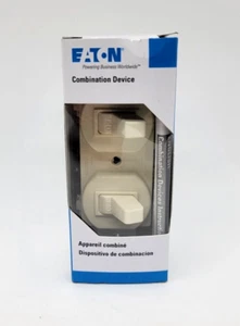 Eaton NSB Light Almond 275LA-BX-LW Toggle Switch Combination Device 1P 15A 277V - Picture 1 of 7