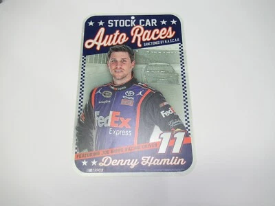 Letrero NASCAR Denny Hamlin #11 Joe Gibbs Racing Stock Car Auto Racers Foto 1 de 3
