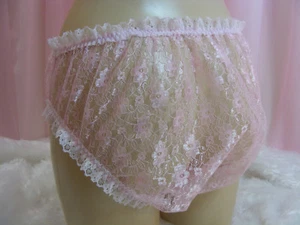 sissy sheer lace panties mens lingerie knickers all sizes - Picture 1 of 2