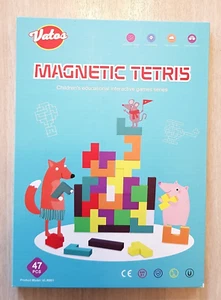 Magnetic Tetris Magnetische Holz Tangram Spiel, Magnetspiel Holzpuzzle Buchform - Bild 1 von 3
