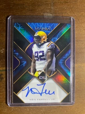 2022 Wild Card Auto Mania Neil Farrell, Jr. Auto LSU Tigers - Image 1 of 2