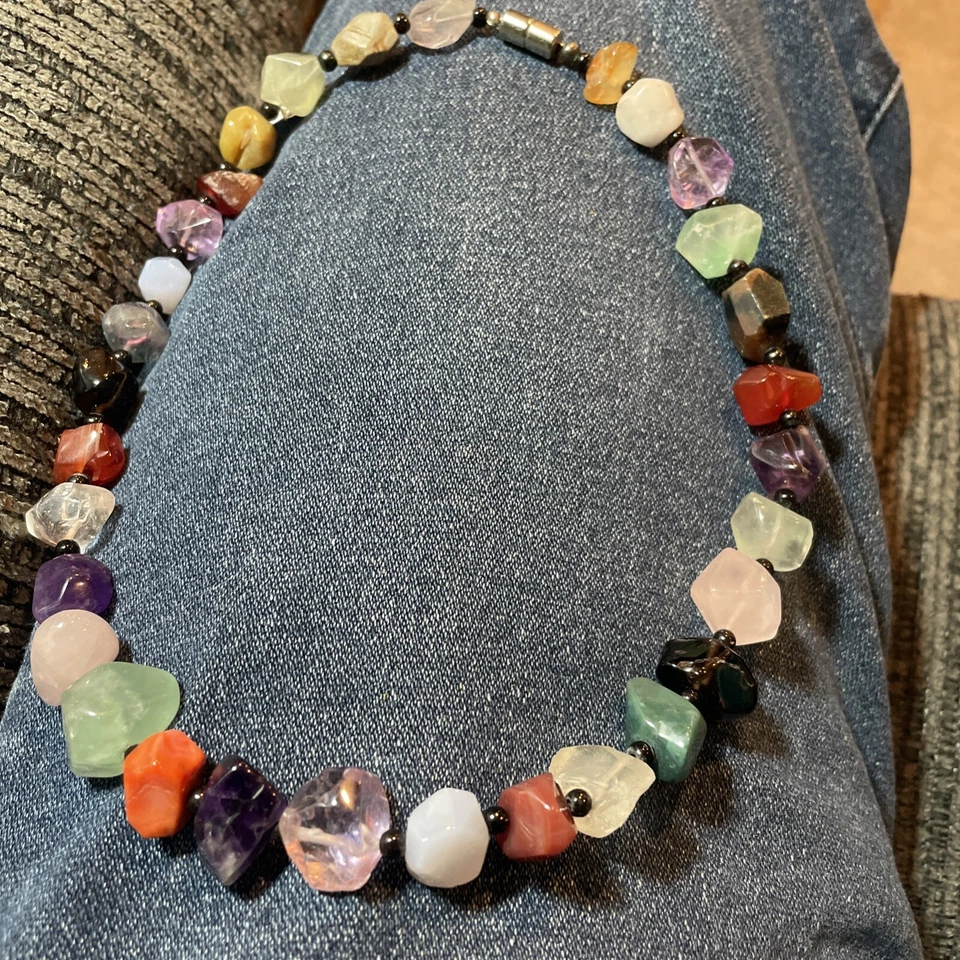 Collar piedra natural multicristal Foto 1 de 3