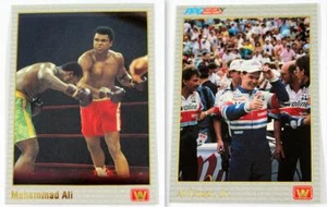 1991 Muhammad Ali / Al Unser Jr BACK AW All World Boxing Gold Foil Promo Card - Picture 1 of 4