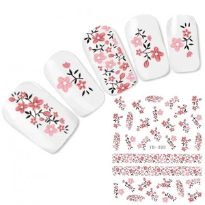 Tattoo Nail Art Flower Sticker Flower Nail Foot Sticker Water Decal New! - Picture 1 of 1