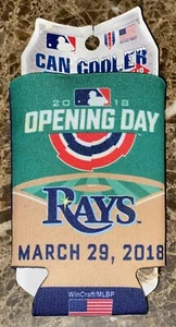 Tampa Bay Rays 2018 Opening Day 12 oz enfriador de latas doble cara NUEVO MLB - Imagen 1 de 2