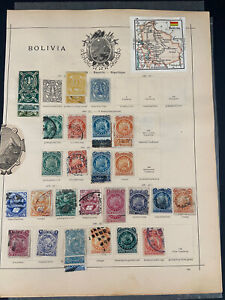Bolivia stamp collection,1867-1912, very GOOD, Bolivien Briefmarken Sammlung