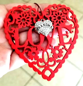 Grandma Wood Heart, Grandma Mother's Day Gift, Grandma Ornament, Grandma Gift - Picture 1 of 4