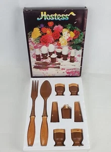 9 Piece Egg Cups Hostess Serving Set, Materia Hakusan Japan, With Salt N' Pepper - Bild 1 von 8