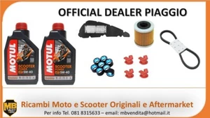 KIT TAGLIANDO PIAGGIO BEVERLY 400 HPE 2021/2025 MOTUL 5W40 COMPLETO ORIGINALE - Foto 1 di 6