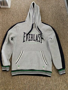 Everlast Grey Hoodie with Navy and Green trim size small - Picture 1 of 6