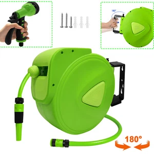 30M Schlauchbox Gartenschlauch Schlauchaufroller Automatik Schlauchtrommel Grün - Bild 1 von 12