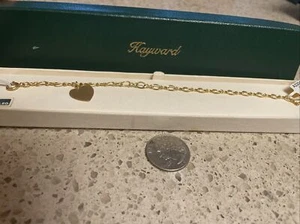 hayward 14kt gold filled Heart charm bracelet New 7” - Picture 1 of 5