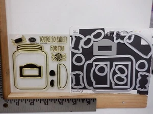 SIZZIX 658699 JAR PHOTOPOLYMER STAMP SET AND DIES EUC A31327 - Picture 1 of 1