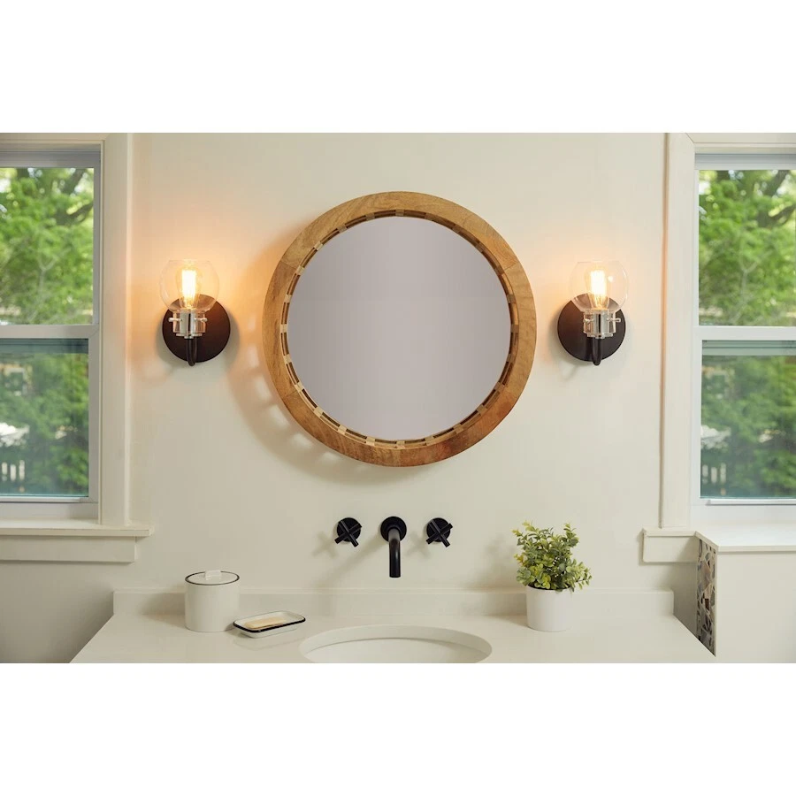 Aplique de pared de 1 luz Quoizel Andrews, negro tierra - ANW8601EK Foto 1 de 1