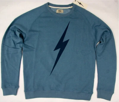 Молния болт длинным рукавом ворота толстовка болт провинциальный синий болт серфинга - Изображение 1 из 4