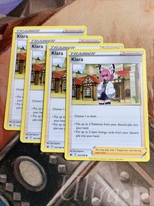 4x Klara 145/198 Chilling Reign Pokemon TCG playset NM/M - Picture 1 of 2