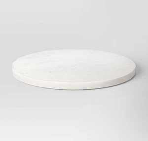 12” White Marble Serving Tray Cheese Charcuterie Serve Board - Threshold - Picture 1 of 4