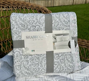 SHABBY CHIC Full/Queen Salbeigrün Paisley Quilt Grannycore Cottagecore Boho - Bild 1 von 12