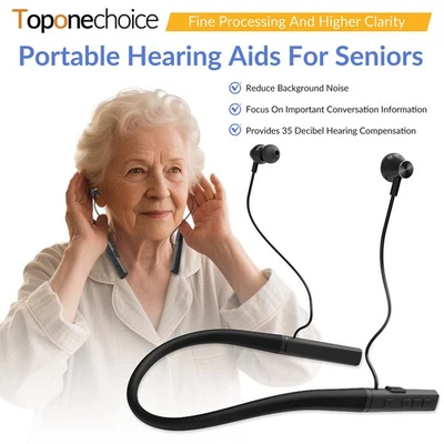 TOPONECHOICE Hörhilfe Senioren Digital Wiederaufladbar 32Kanal Hörverstärker Rauschreduzierug