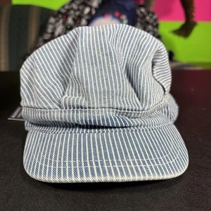 New Osh Kosh 12-24 month With Tags Conductor Hat White Blue Stripped - Picture 1 of 7