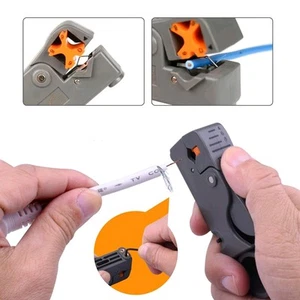 Stripping Pliers Wire Stripper Wire Coaxial Cable Cutter Tool Decrustation Plier - Foto 1 di 13