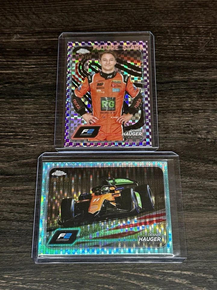 2024 Topps Chrome Formula 1 Dennis Hauger LOT   #23 & #95 /150 /199 Refractors - Image 1 of 4